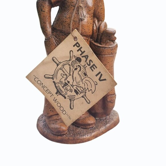 Phase IV Concept Wood Golfer Figurine w Tag 6 3/4" #10074 Rare Vintage - Picture 3 of 12